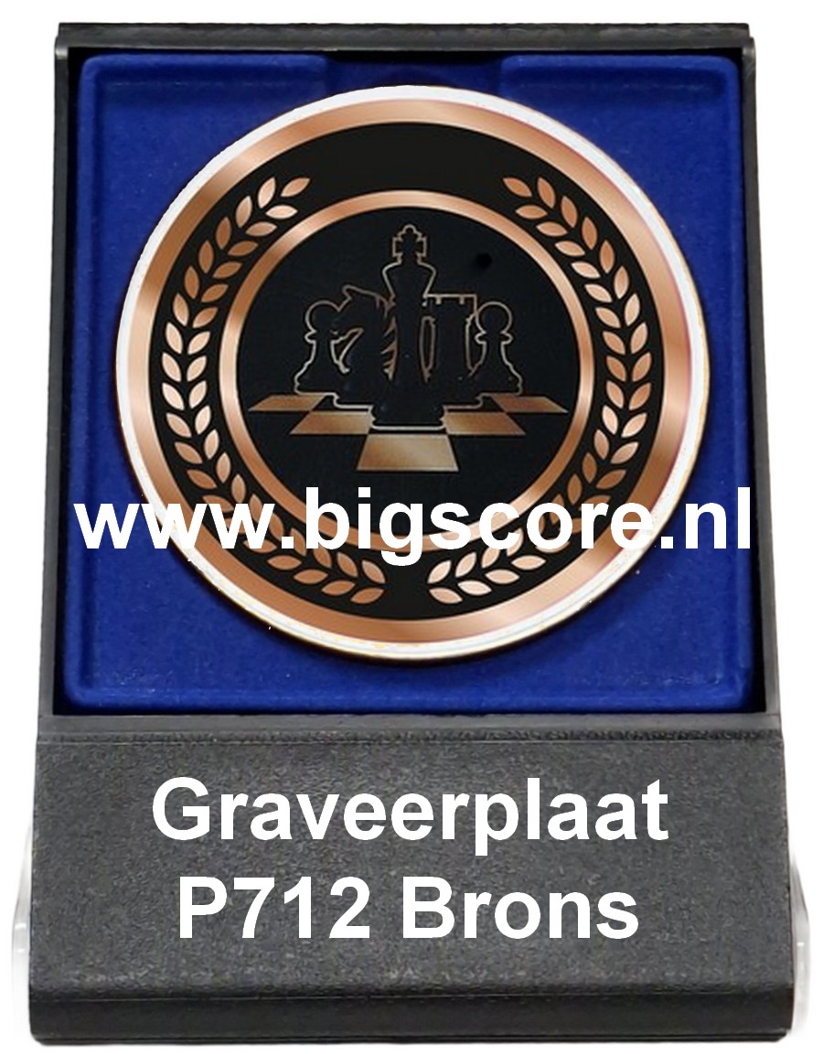 Schaken Acyl in medailledoosje Blauw-Zwart G/Z/B